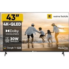 Realme TechLife 43UHDGQRVHSQ 43 inch (109 cm) Ultra HD 4K Smart QLED