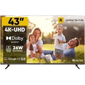 Realme TechLife 43UHDGDRDDRB 43 inch (109 cm) Ultra HD 4K Smart QLED