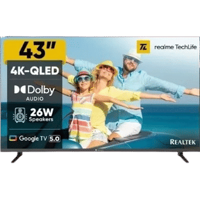 Realme TechLife 43UHDGQRDDRQ 43 inch (109 cm) Ultra HD 4K Smart QLED