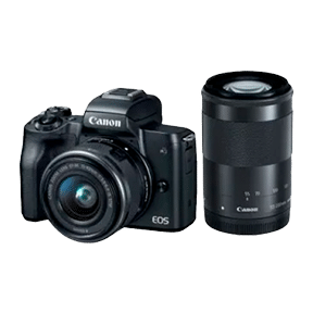 Canon EOS M50 (EF-M 15-45mm f/3.5-f/6.3 IS STM and EF-M 55-200mm f/4.5-f/6.3 IS STM Kit Lens) Mirrorless