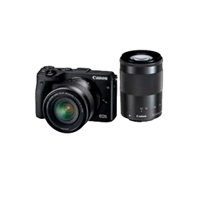 Canon EOS M3 (EF-M 18-55mm f/3.5-f/5.6 IS STM and EF-M 55-200mm f/4.5-f/6.3 IS STM Kit II Lens) Mirrorless