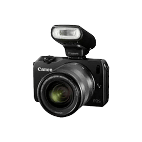 Canon EOS M (EF-M 18-55 mm Lens and Speedlite-90x Flash) Digital SLR