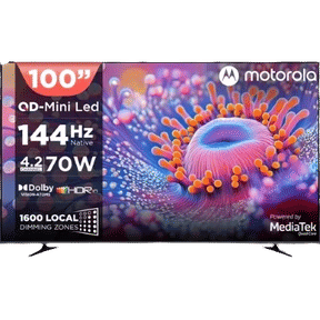 Motorola 100UHDGMMWBKQ 100 inch (254 cm) Ultra HD 4K Smart QD-Mini LED