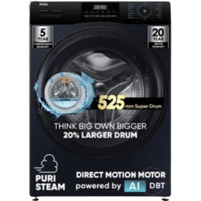 Haier EFL90-DM14IBIEBK 9 Kg Fully Automatic Front Load