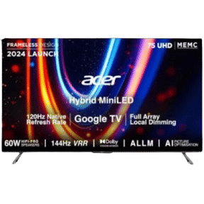 Acer M Series AR75UDMGR2885AT 75 inch (190 cm) QLED Mini LED 4K