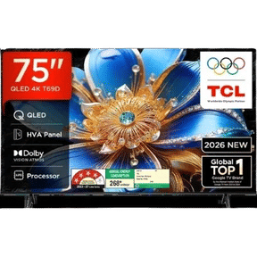 TCL T69D 75T69D 75 inch (190 cm) Ultra HD 4K Smart QLED