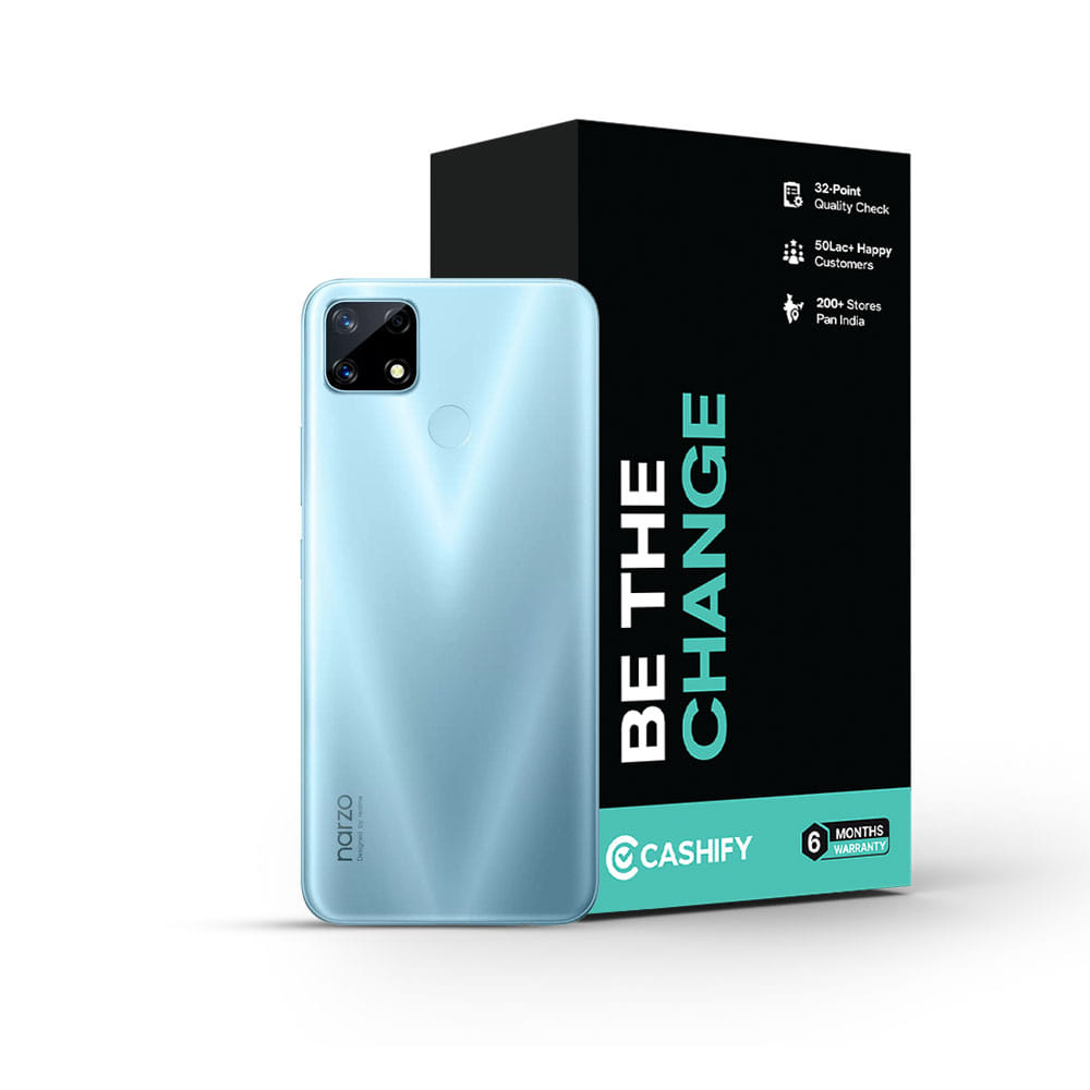 Refurbished Realme Narzo 20 Victory Blue Back Box