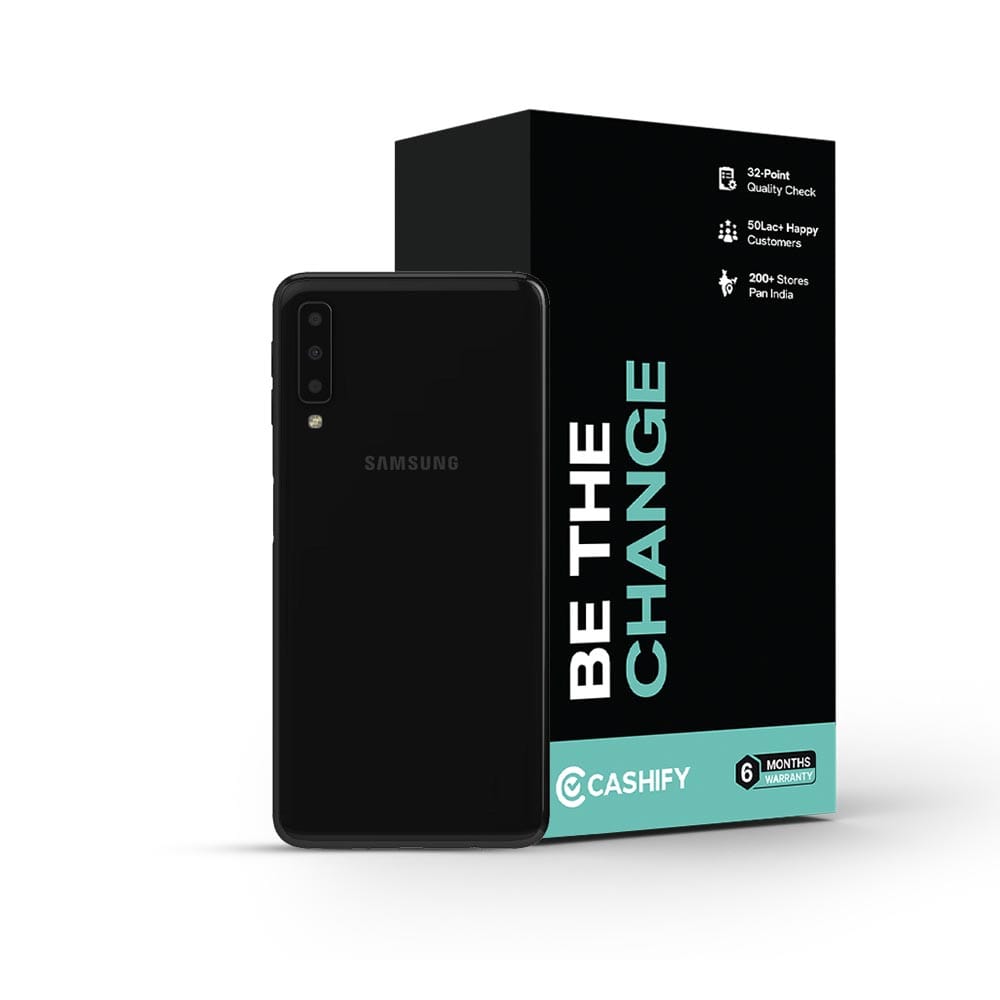 Refurbished Samsung Galaxy A7 2018 Black Back Box