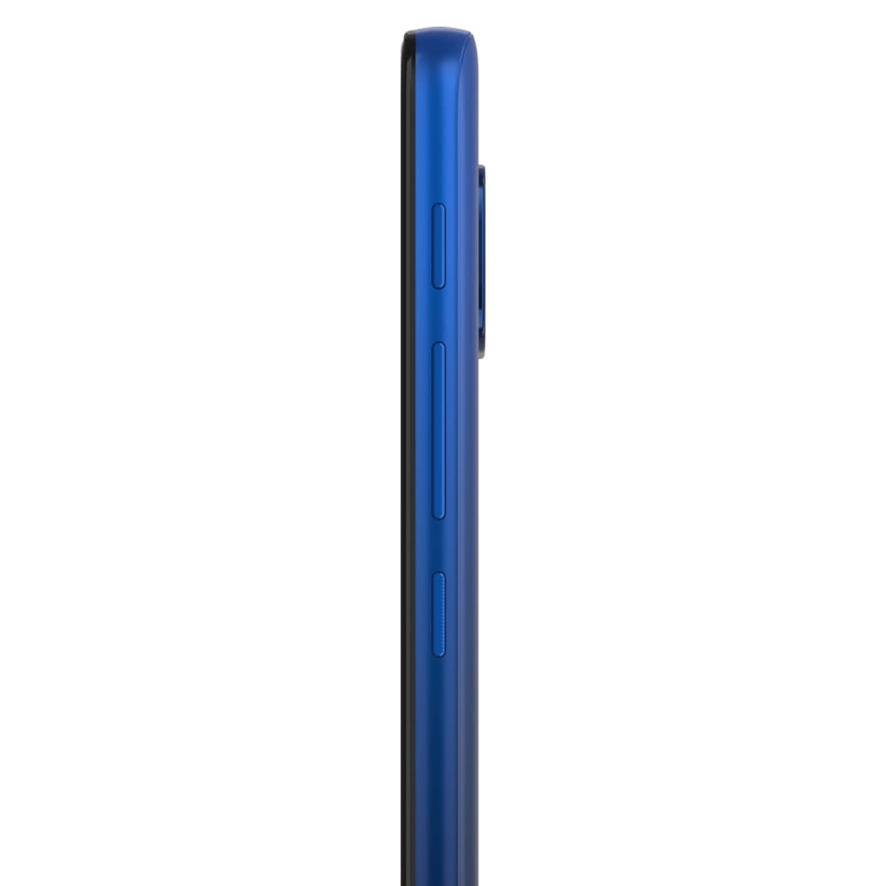 Refurbished Motorola Moto E7 Plus Misty Blue Right Side