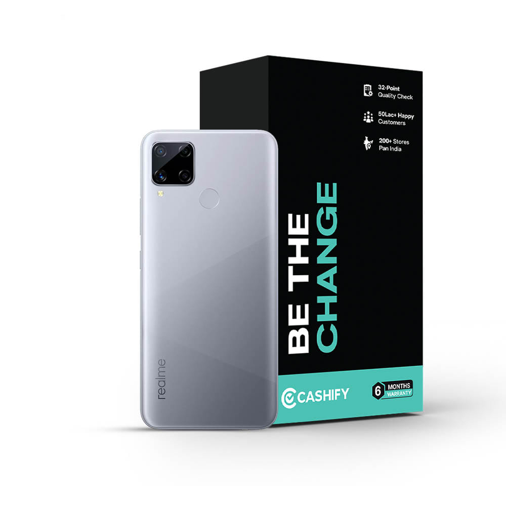 Realme C15 - Refurbished_Power Silver_Phone With Box_46257