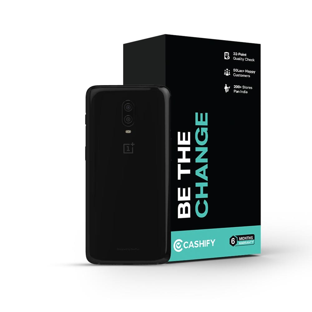 Refurbished OnePlus 6T Mirror Black Back Box