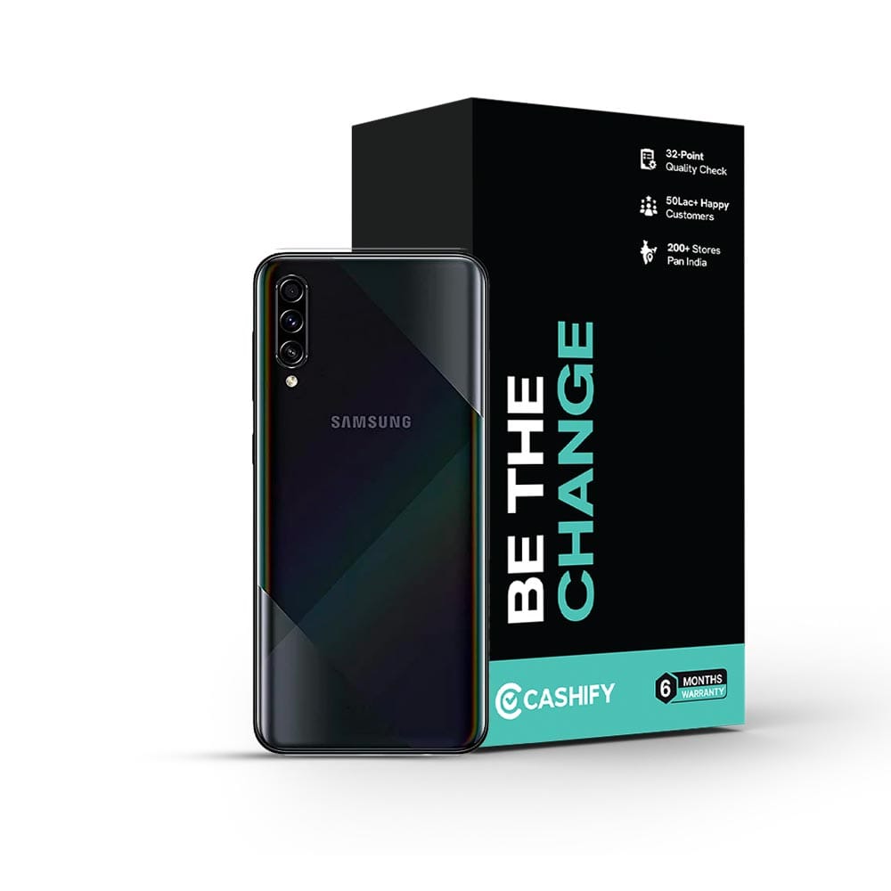 Refurbished Samsung Galaxy A70s Prism Crush black back Box