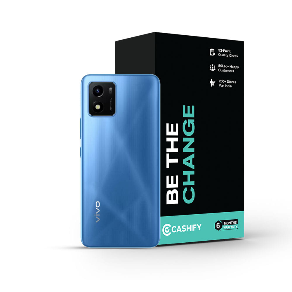 Refurbished Vivo Y01 Sapphire Blue back Box