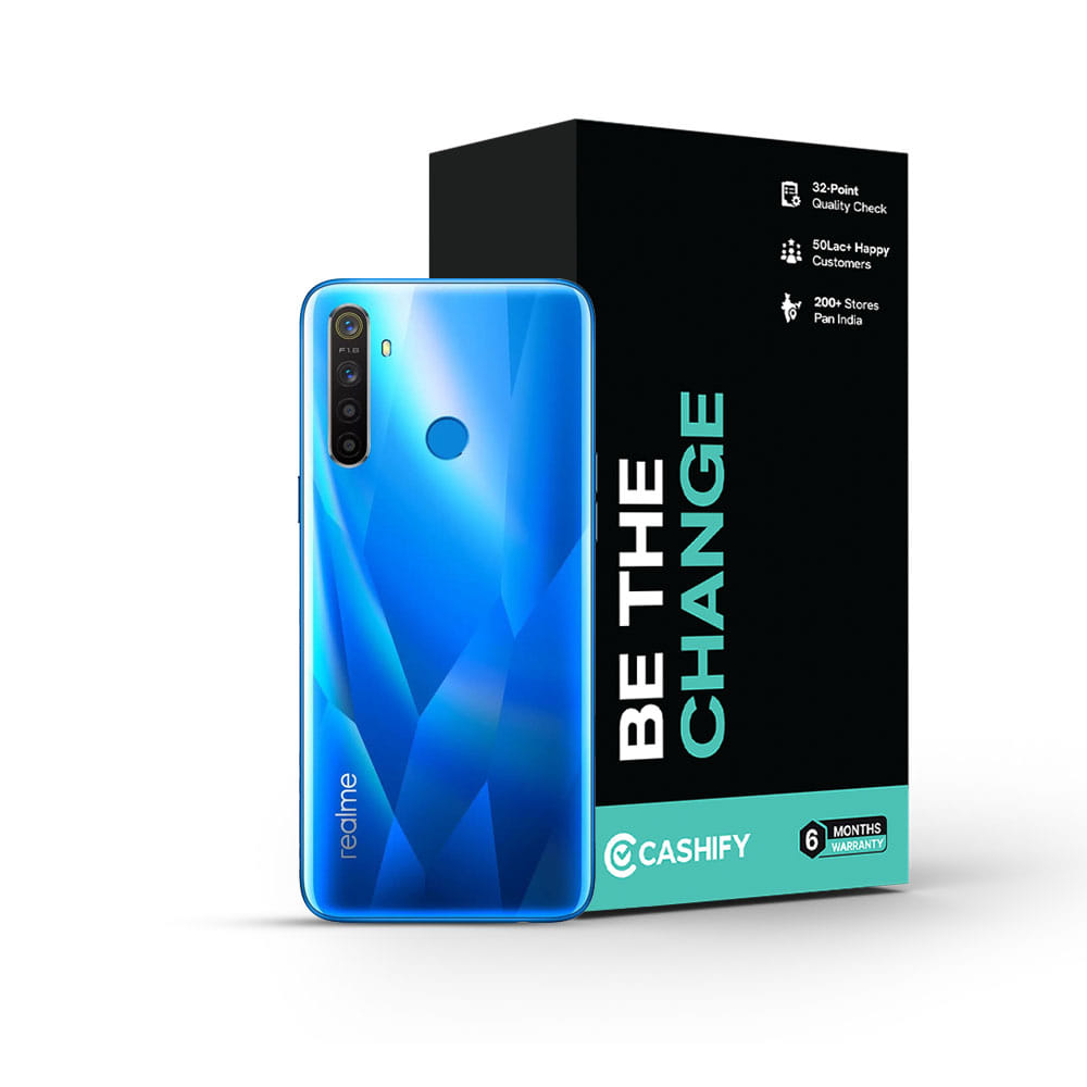 Refurbished  Realme 5  Crystal Blue Back Box