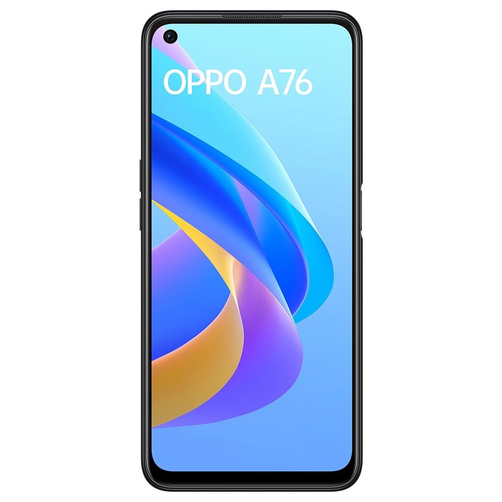 Refurbished Oppo A76 Glowing Black front