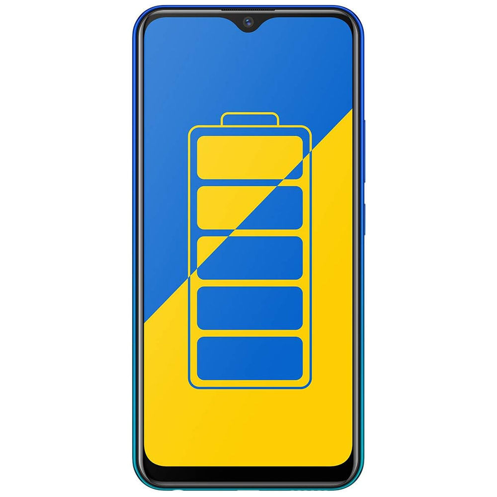 Refurbished Vivo Y15 2019 Aqua Blue front