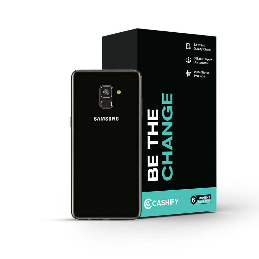 Refurbished Samsung Galaxy A8 Plus Black back Box