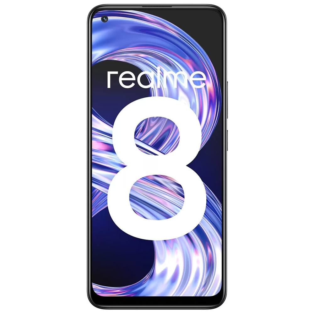 Refurbished Realme 8 Cyber Black Front