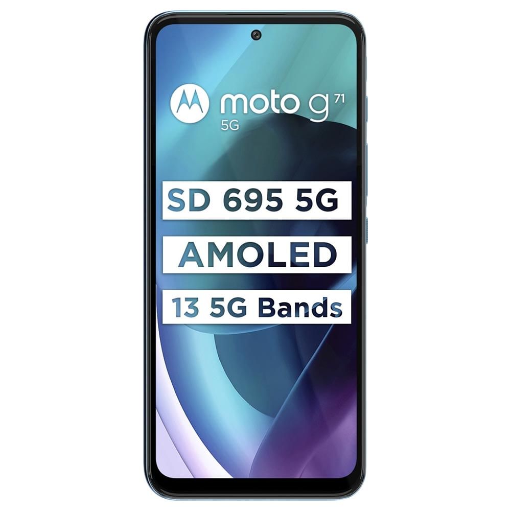 Motorola Moto G71 5G - Refurbished_Arctic Blue_Front_46524