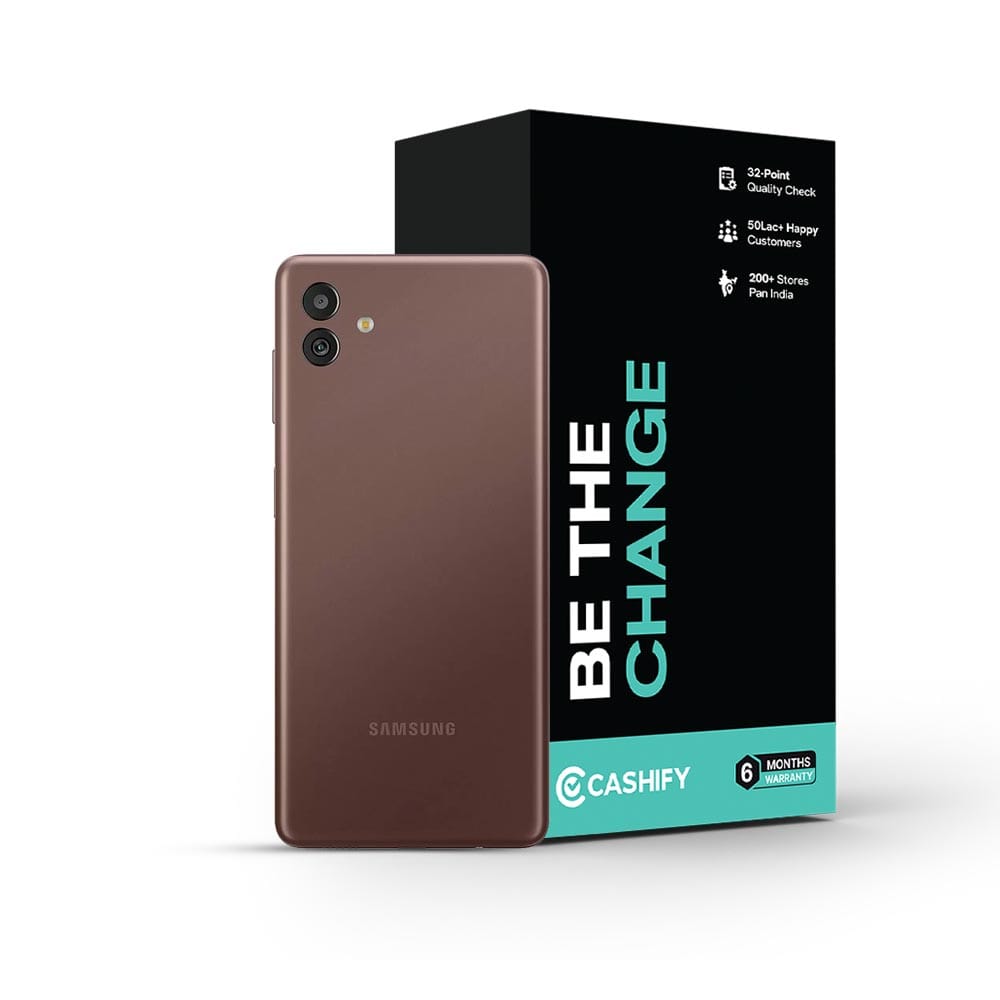 Refurbished Samsung Galaxy M13 5G Stardust Brown Back Box