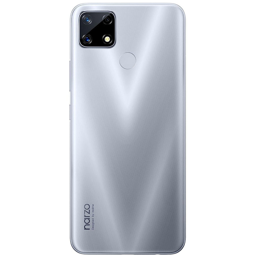 Refurbished Realme Narzo 20 Glory Silver Back