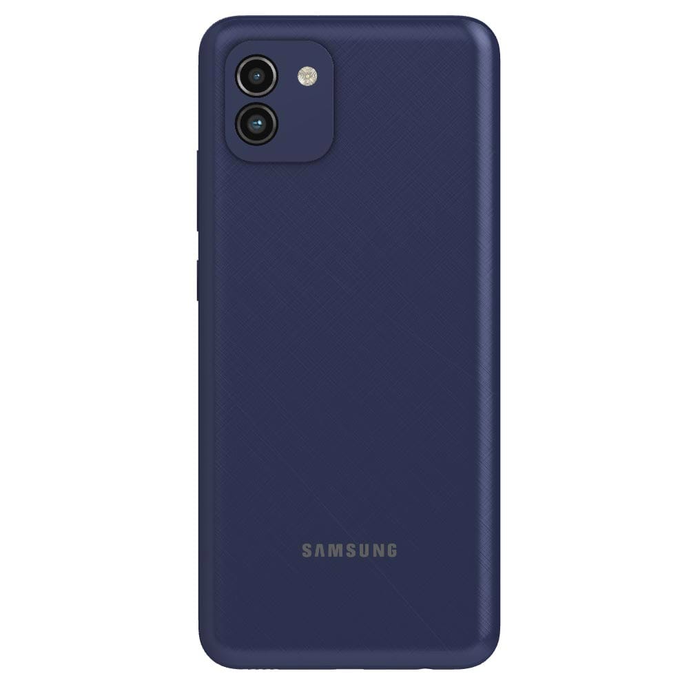 Refurbished Samsung Galaxy A03 Blue back