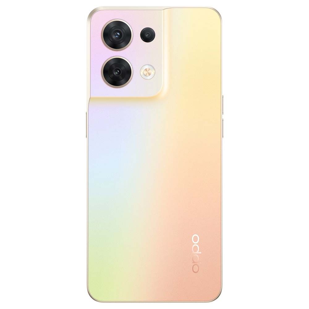 Refurbished OPPO Reno8 5G Shimmer Gold back