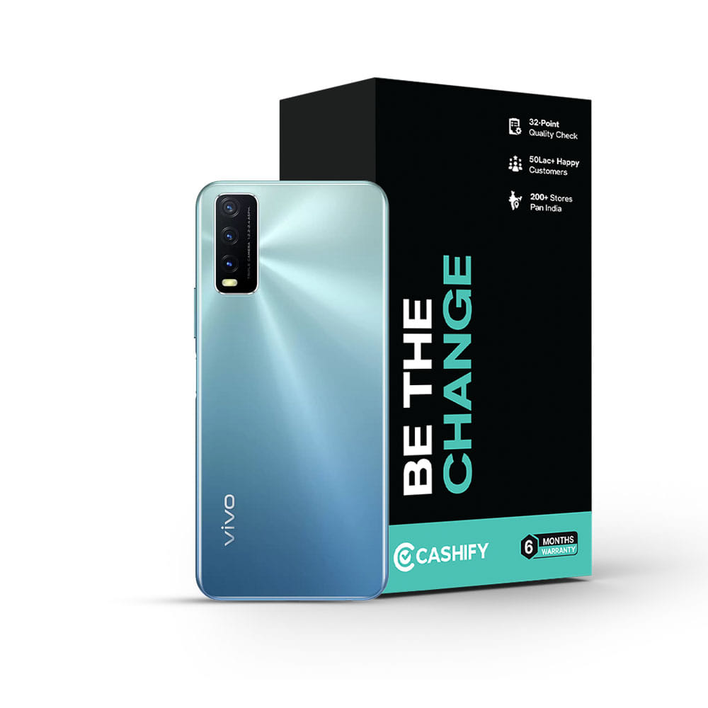 Refurbished Vivo Y20G Purist Blue back Box