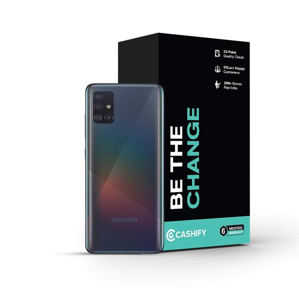 Samsung Galaxy A51 - Refurbished_Prism Crush Black_Phone With Box_47258