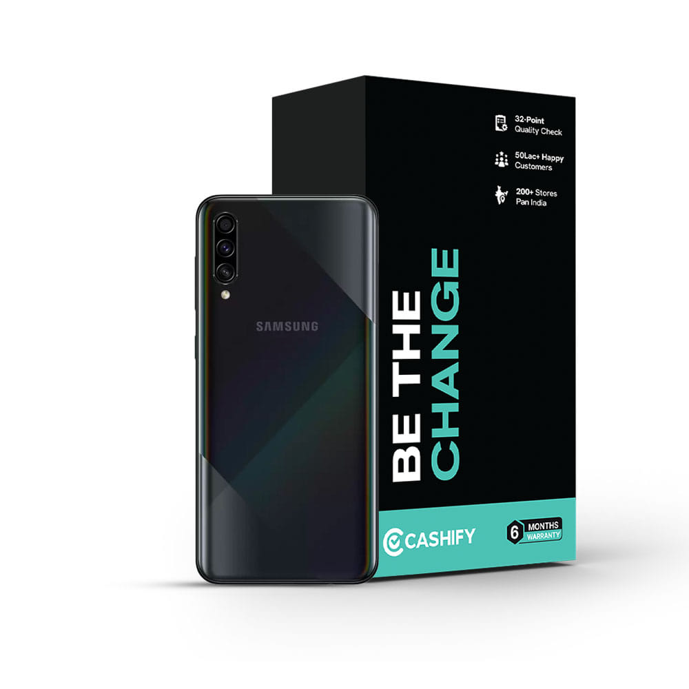 Refurbished Samsung Galaxy A50s Prism Crush Black back Box