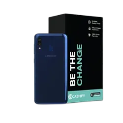 Refurbished Samsung Galaxy A20 Deep Blue Back Box