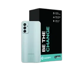 Refurbished Samsung Galaxy F13 waterfall blue back Box