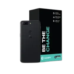 Refurbished OnePlus 5T Midnight Black Back Box
