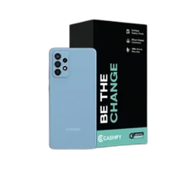Refurbished Samsung Galaxy A72 Awesome Blue Back Box