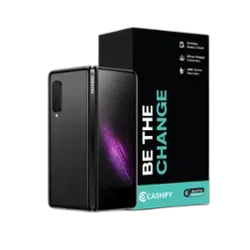 Refurbished Samsung Galaxy Fold cosmos black back Box