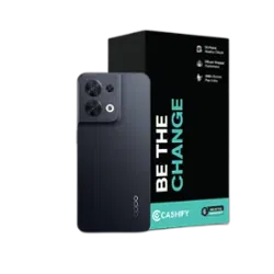 Refurbished OPPO Reno8 5G Shimmer Black back Box