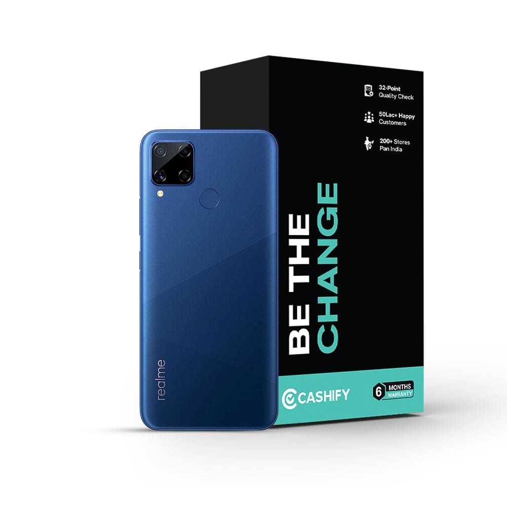 Realme C15 - Refurbished_Power Blue_Phone With Box_46266