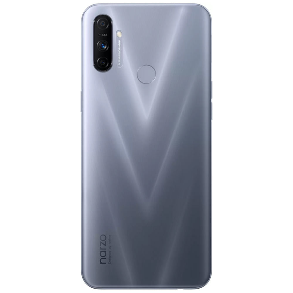 Refurbished Realme Narzo 20A glory silver back