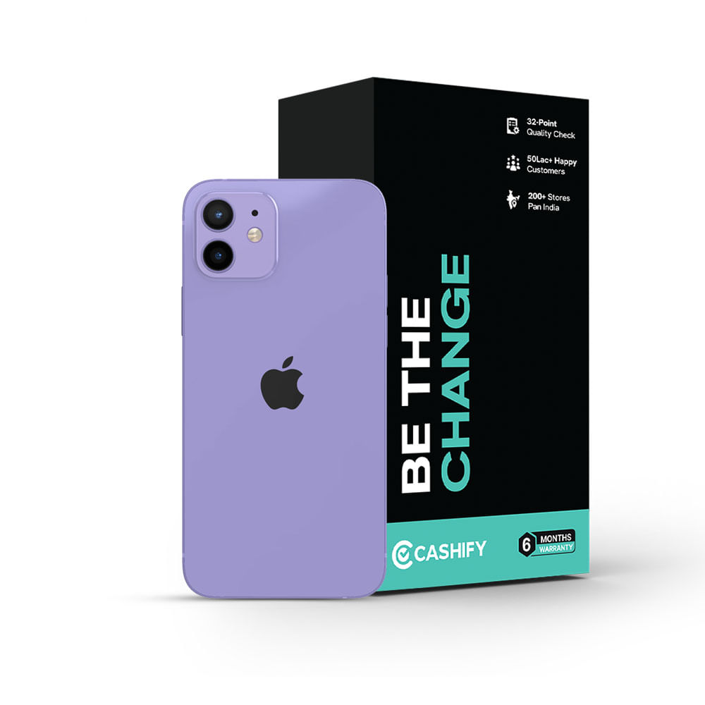 Refurbished Apple iPhone 12 Mini Purple Back Box