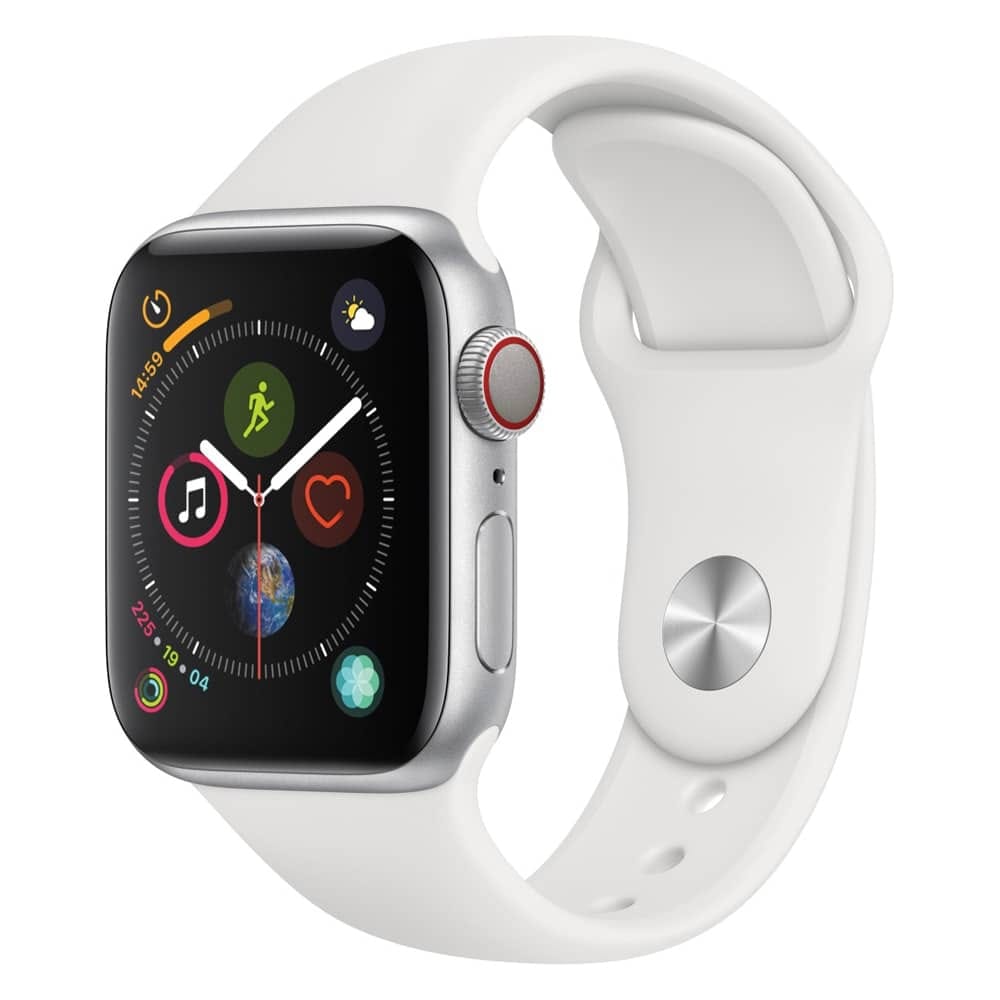 Apple Watch Series 4 (40mm, GPS+Cellular)- Refurbished Silver Aluminum