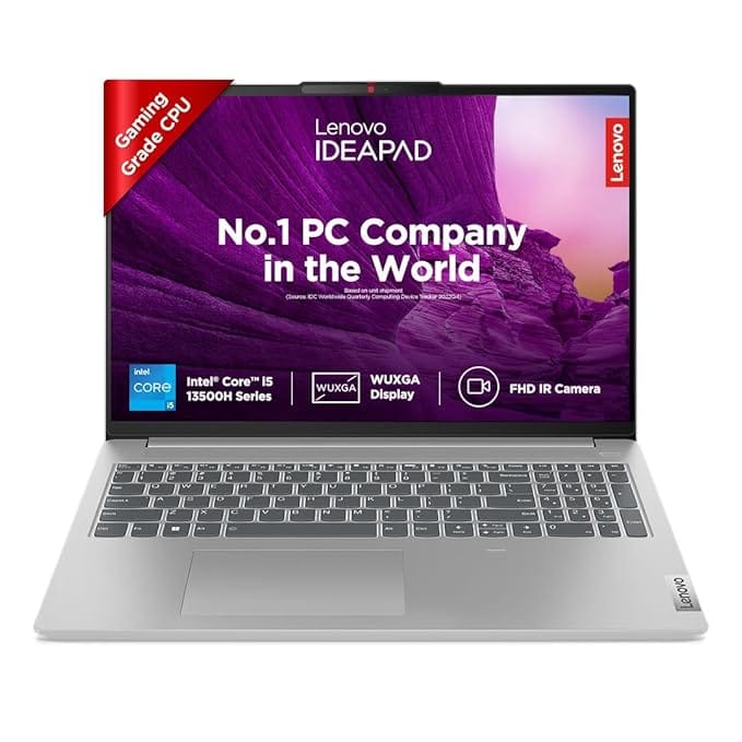 Lenovo ideapad Slim 5 Series 16IRL8 (Intel Core i5 13th Gen 16 Inch)- Refurbished_Gray_Front_86924