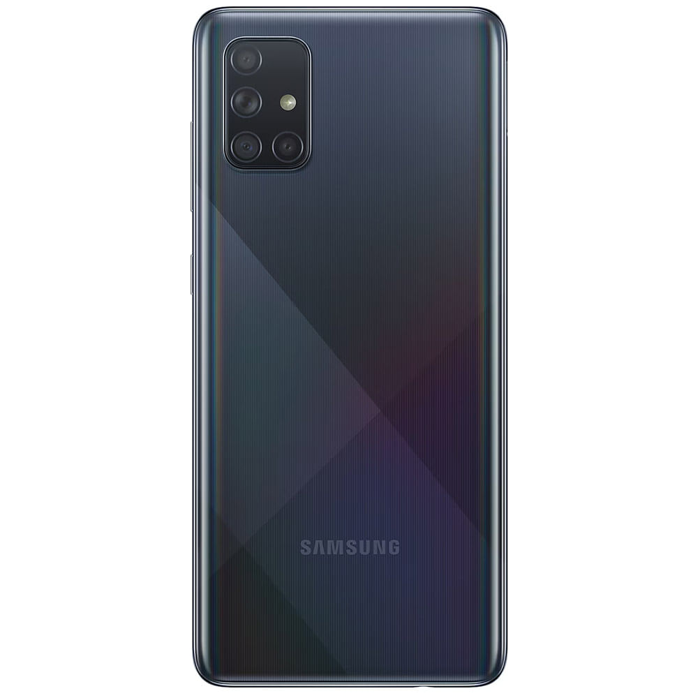 Samsung Galaxy A71 - Refurbished_Crush Black_Back_50051