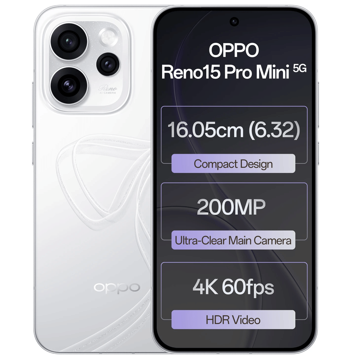 OPPO Reno15 Pro Mini 5G - Refurbished_Glacier White_Top_112754