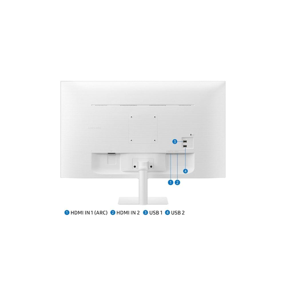 Samsung LS32DM501EWXXL M5 32 Inch VA 60 Hz FHD Smart Monitor  - Unboxed_White_Back_88711