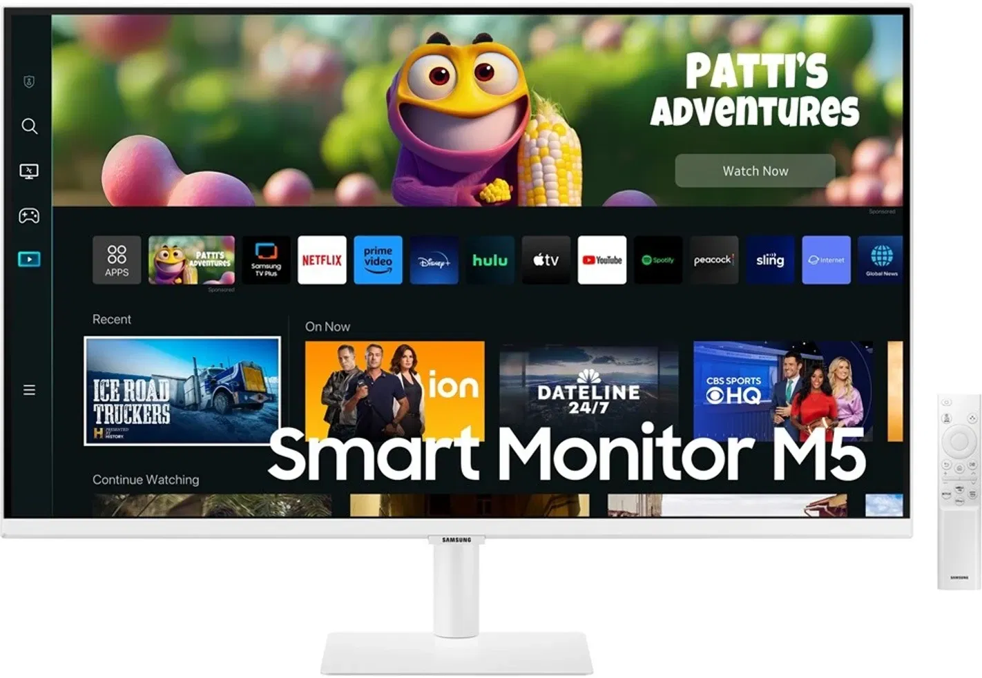 Samsung LS27CM501EWXXL M5 27 Inch LCD 60 Hz FHD Smart Monitor  - Unboxed_White_Front_90006