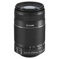 Canon 55-250mm Telephoto Zoom Lens - Refurbished Good - Black - Refurbished_Black_Front_62020