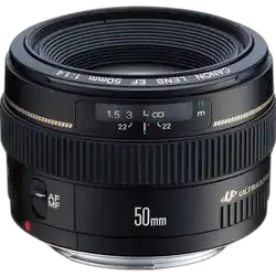Canon EF 50 mm f/1.4 USM Standard Prime Lens - Refurbished Good - Black - Refurbished_Black_Front_114722