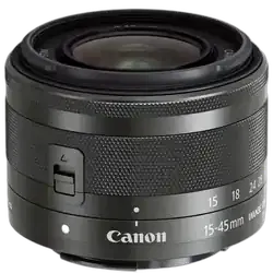Canon EF–M 15–45mm f/3.5–6.3 IS STM Zoom Lens - Refurbished Good - Black - Refurbished