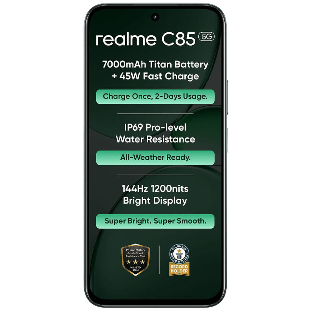 Realme C85 5G - Refurbished_Green_Front_87980