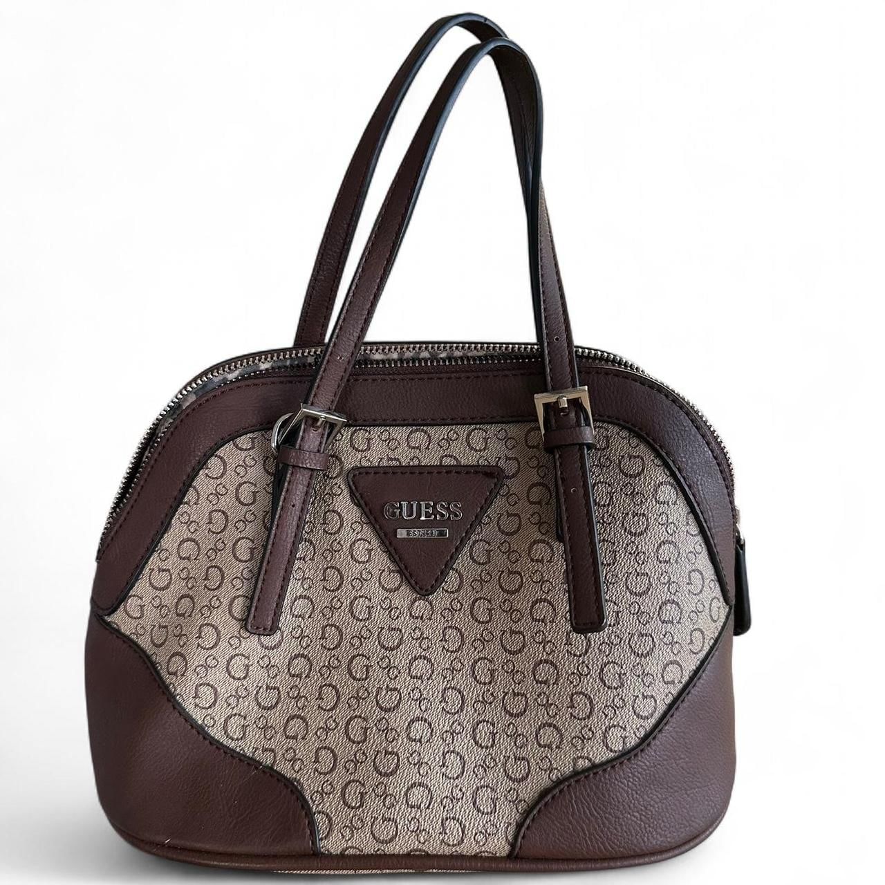 Guess Darcie Dome Bag Luxury Bag - Pre-Loved - Brown - Refurbished_Brown_Front_64374